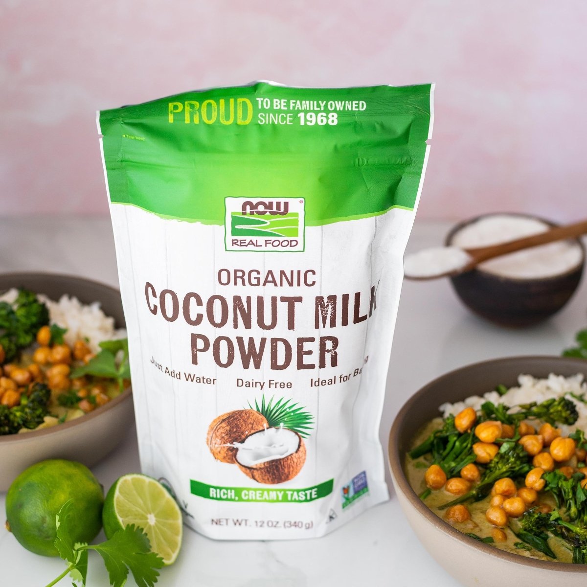Now Real Food Coconut Milk Organic Powder 12 Oz - 5835