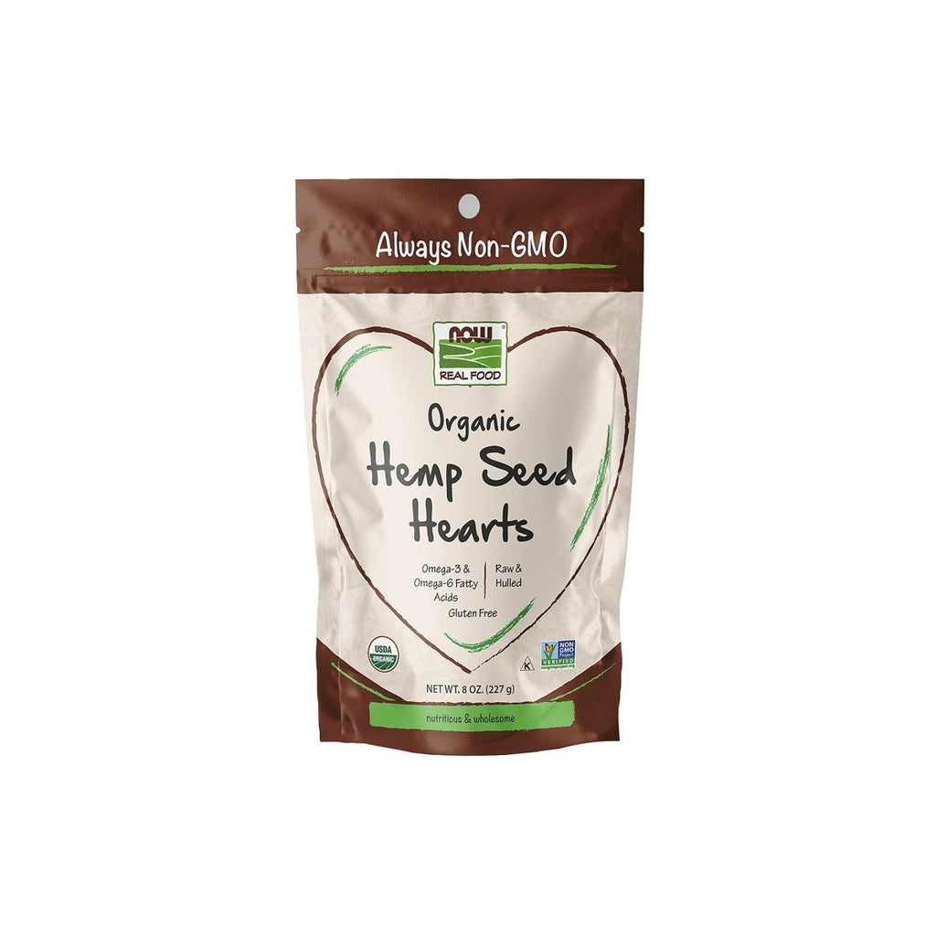 Now Real Food Hemp Seed Hearts Organic 8oz - 6281
