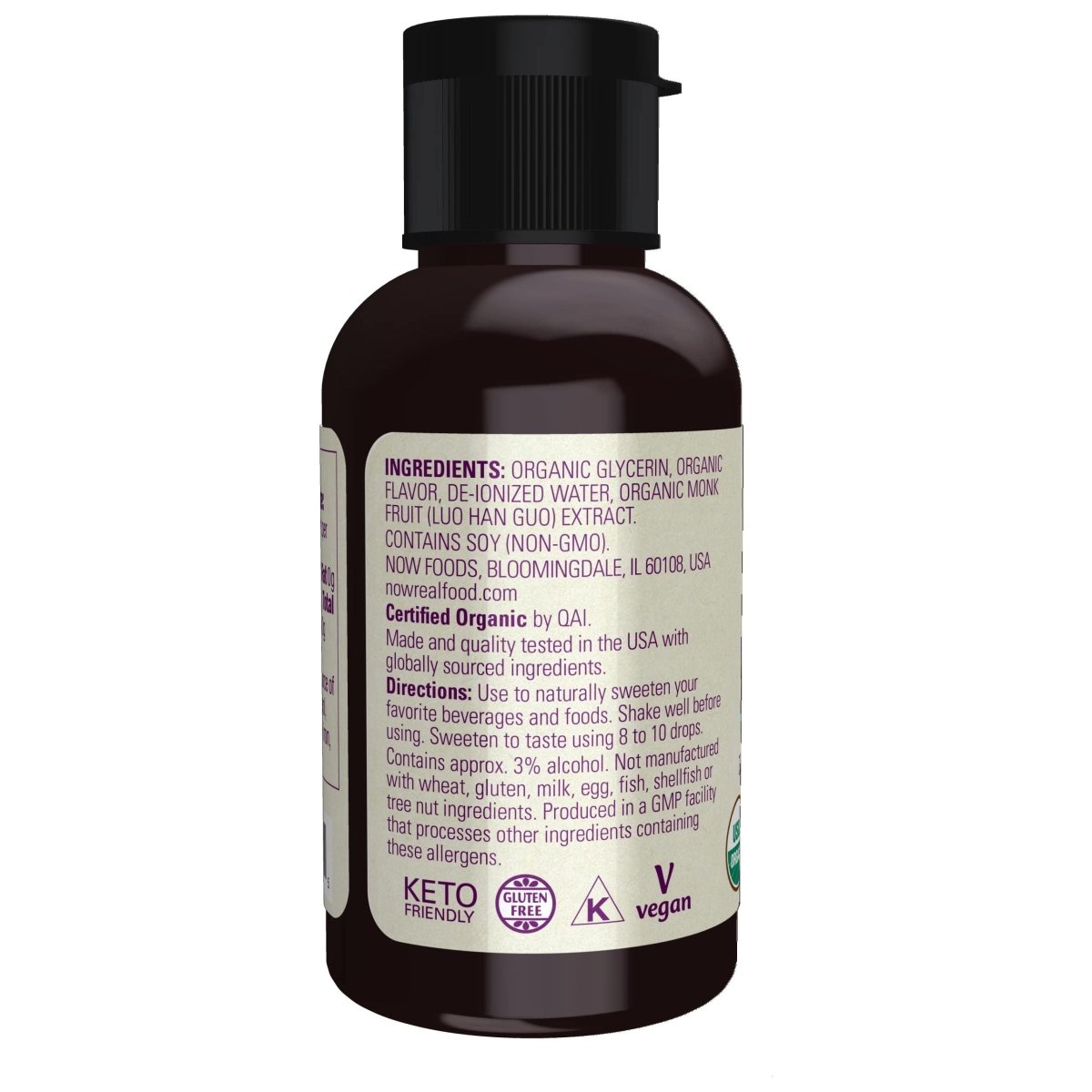 Now Real Food Organic Caramel Monk Fruit 1.8 Oz - 7112