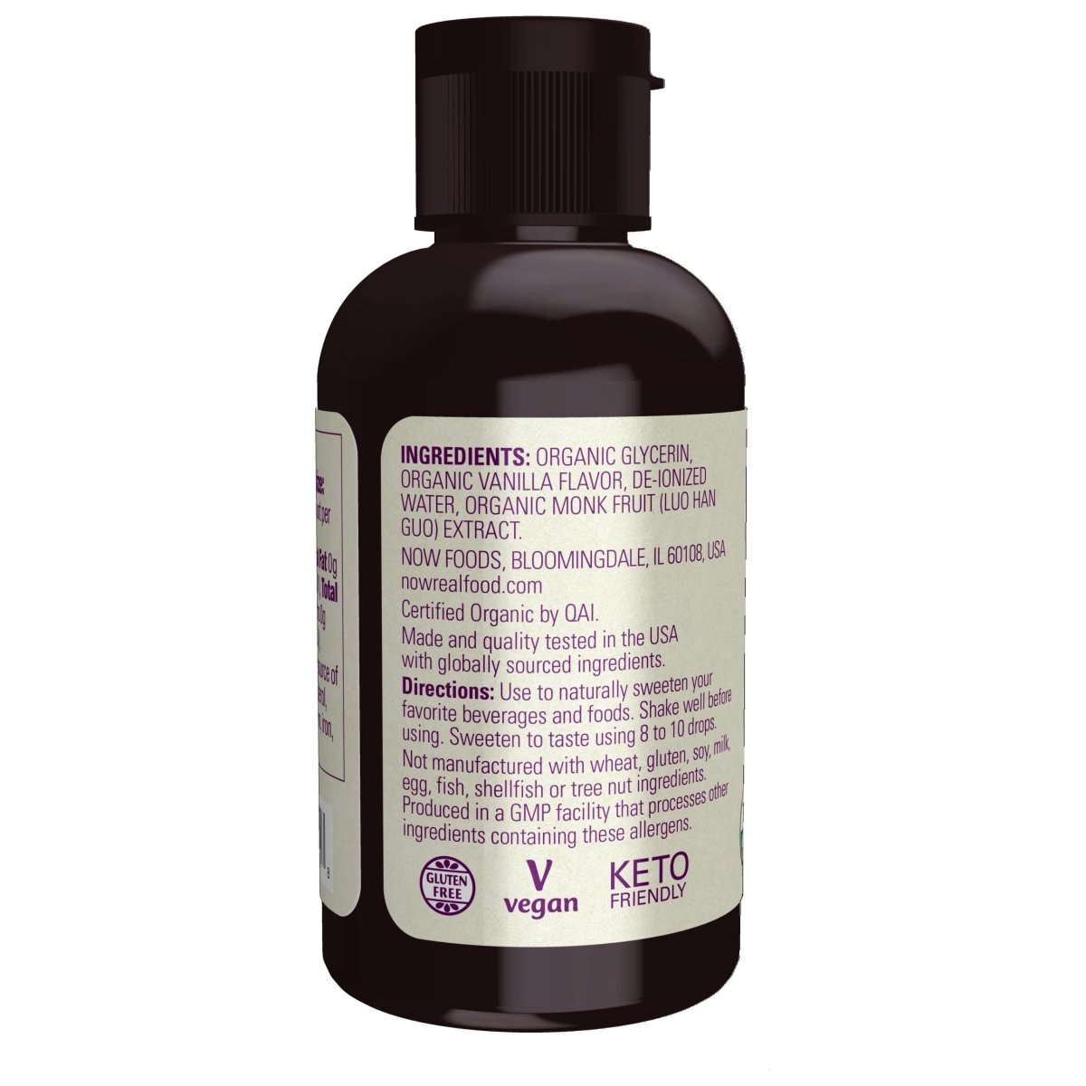 Now Real Food Organic Vanilla Monk Fruit 1.8 Oz - 7111