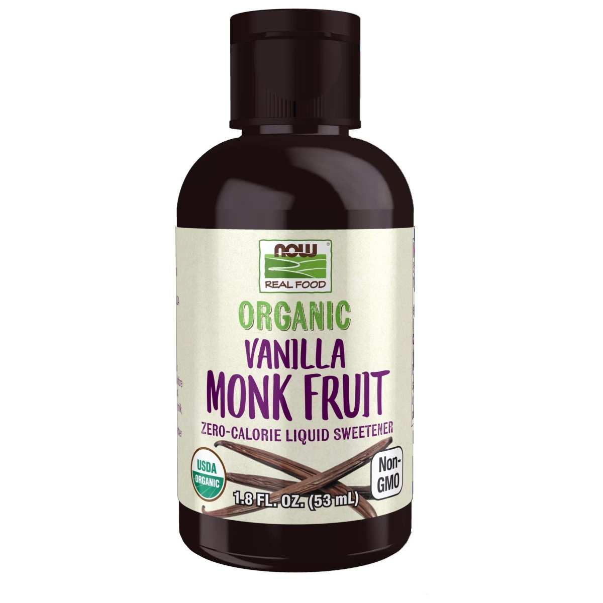 Now Real Food Organic Vanilla Monk Fruit 1.8 Oz - 7111
