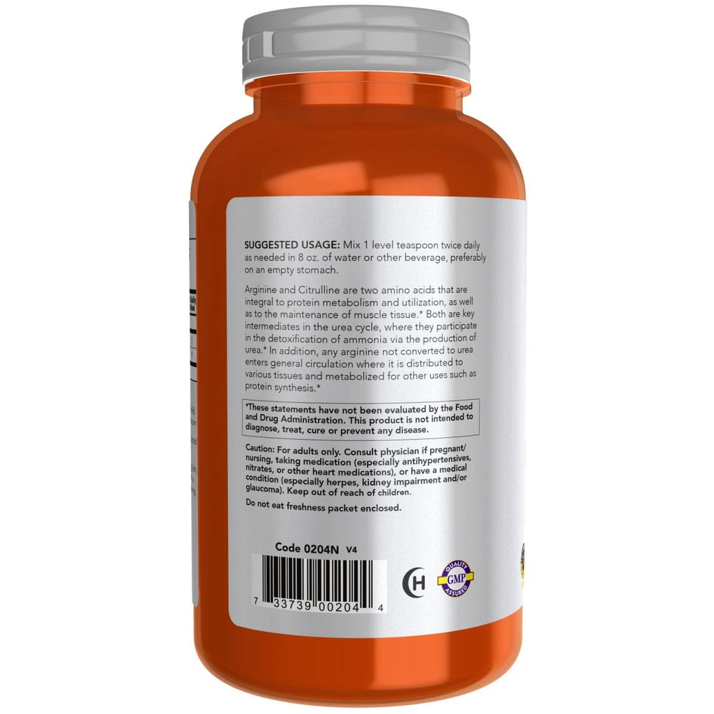 Now Sports Arginine & Citrulline Powder 12oz - 0204