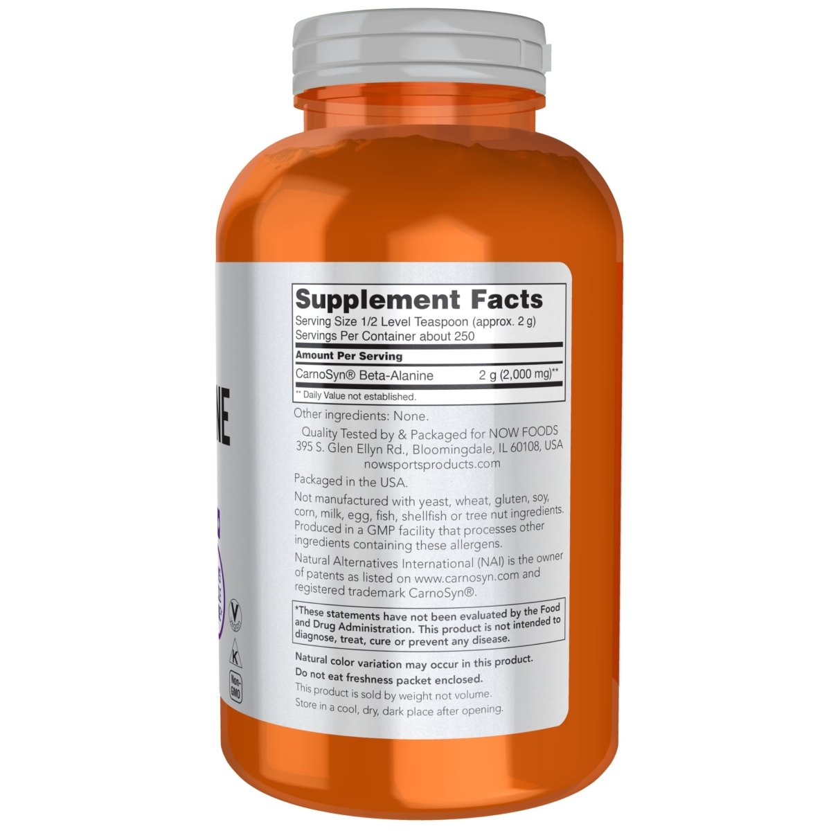 Now Sports Beta-Alanine 500 Grams - 2007