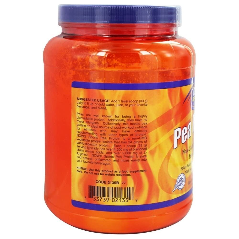 Now Sports Pea Protein Pure Unflavored Powder 2 Pounds - 2135