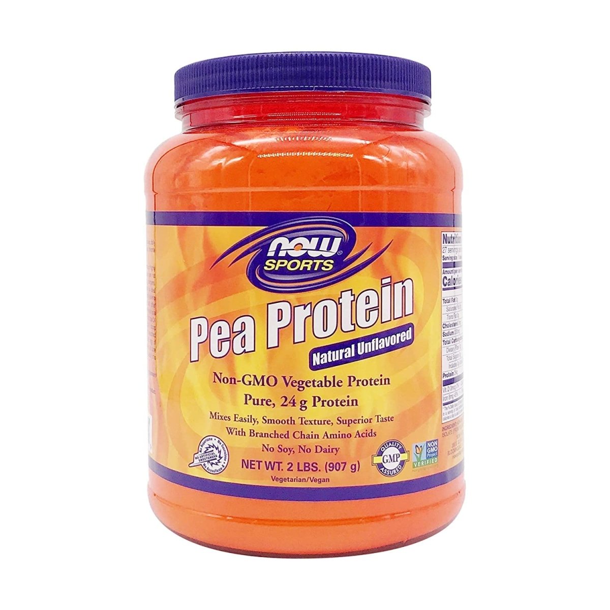 Now Sports Pea Protein Pure Unflavored Powder 2 Pounds - 2135
