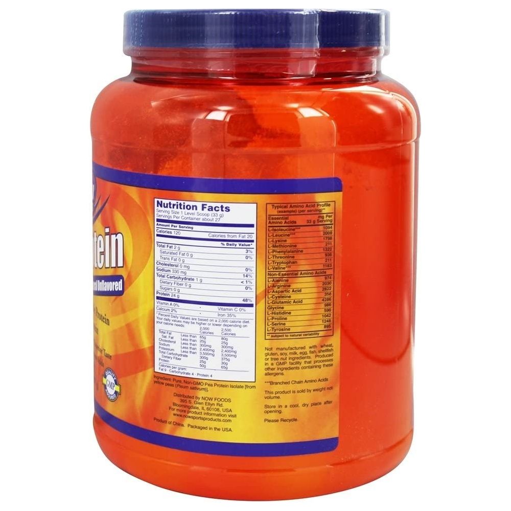 Now Sports Pea Protein Pure Unflavored Powder 2 Pounds - 2135