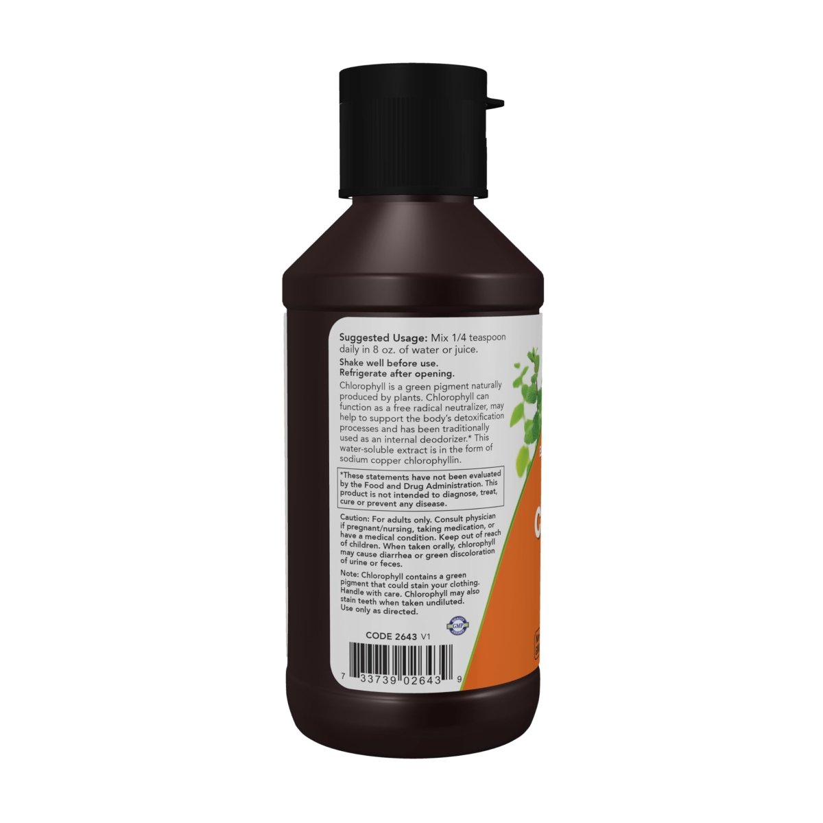 NOW Supplements, Extra Strength Liquid Chlorophyll, Unflavored, Internal Deodorizer*, Promotes Cleansing*, Freshens Breath*, 4X Concentration, 4 FL. OZ. (118 mL)