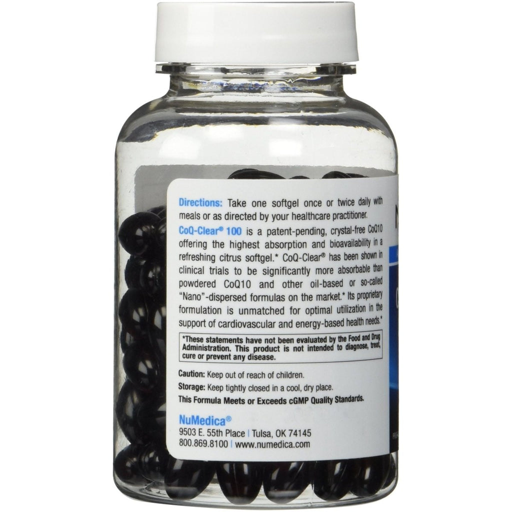 NuMedica CoQ-Clear 100 Ubiquinone 120 Softgel