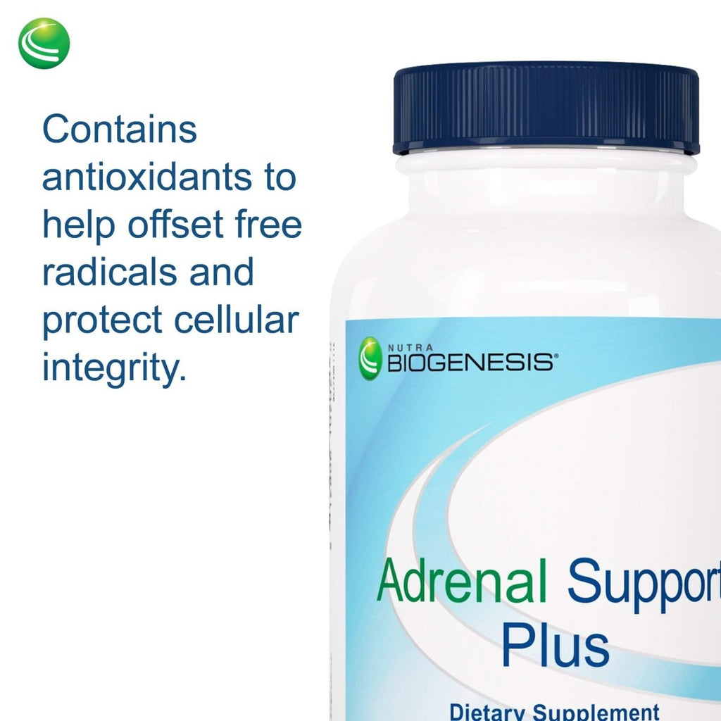 Nutra BioGenesis - Adrenal Support Plus - Pregnenolone, DHEA, Herbs & Micronutrients to Help Support Adrenal Function - 60 Capsules 10202