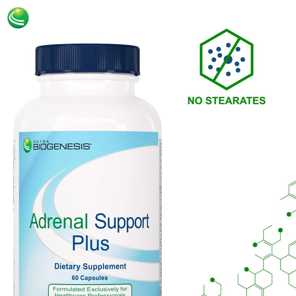 Nutra BioGenesis - Adrenal Support Plus - Pregnenolone, DHEA, Herbs & Micronutrients to Help Support Adrenal Function - 60 Capsules 10202