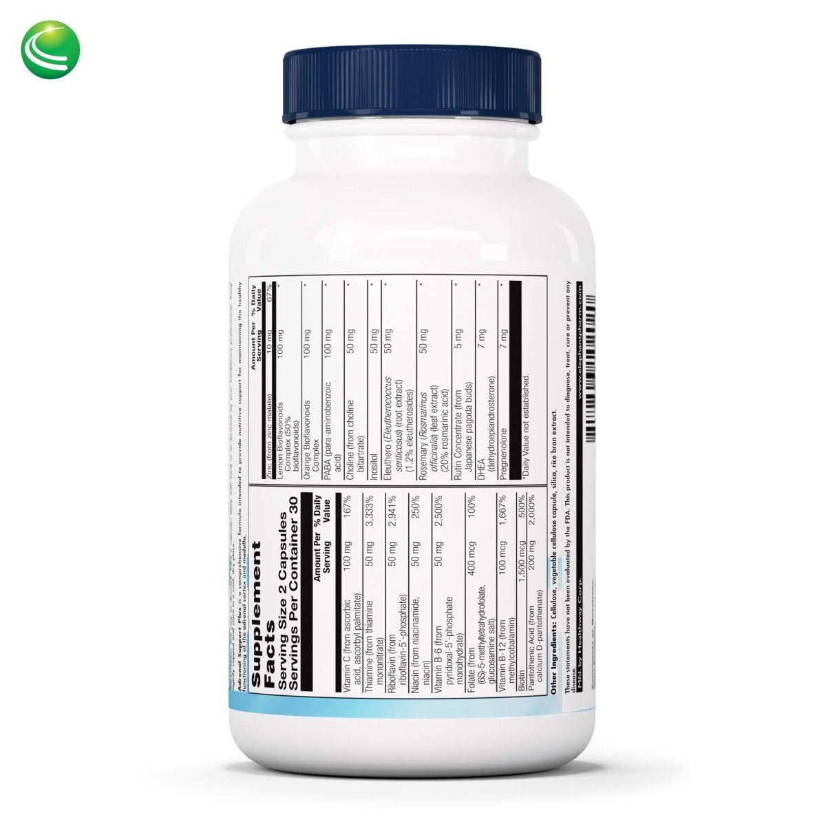 Nutra BioGenesis - Adrenal Support Plus - Pregnenolone, DHEA, Herbs & Micronutrients to Help Support Adrenal Function - 60 Capsules 10202