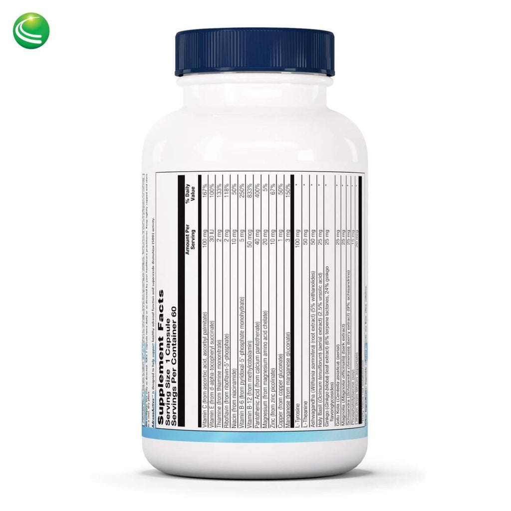 Nutra BioGenesis - AdrenoActive - - Gluten Free - 60 Capsules  40957