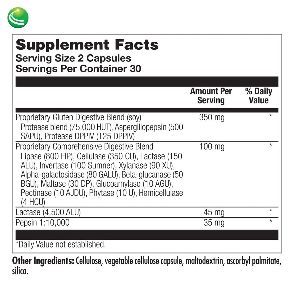 Nutra BioGenesis - AllerDigest - Targeted Digestive Enzyme Support with DPP-IV, Lactase & Pepsin - Gluten Free - 60 Capsules