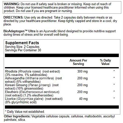 Nutra BioGenesis BioAdaptogen Ultra 60 Capsules  PN 10294