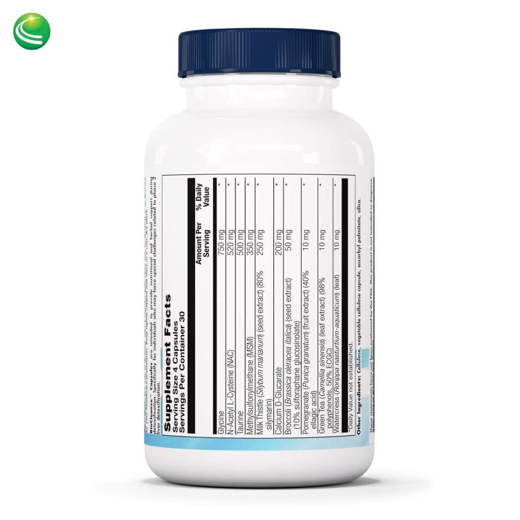 Nutra BioGenesis - BioCleanse Capsules - Milk Thistle, N-Acetyl-L-Cysteine & MSM for Liver Support - 120 Capsules