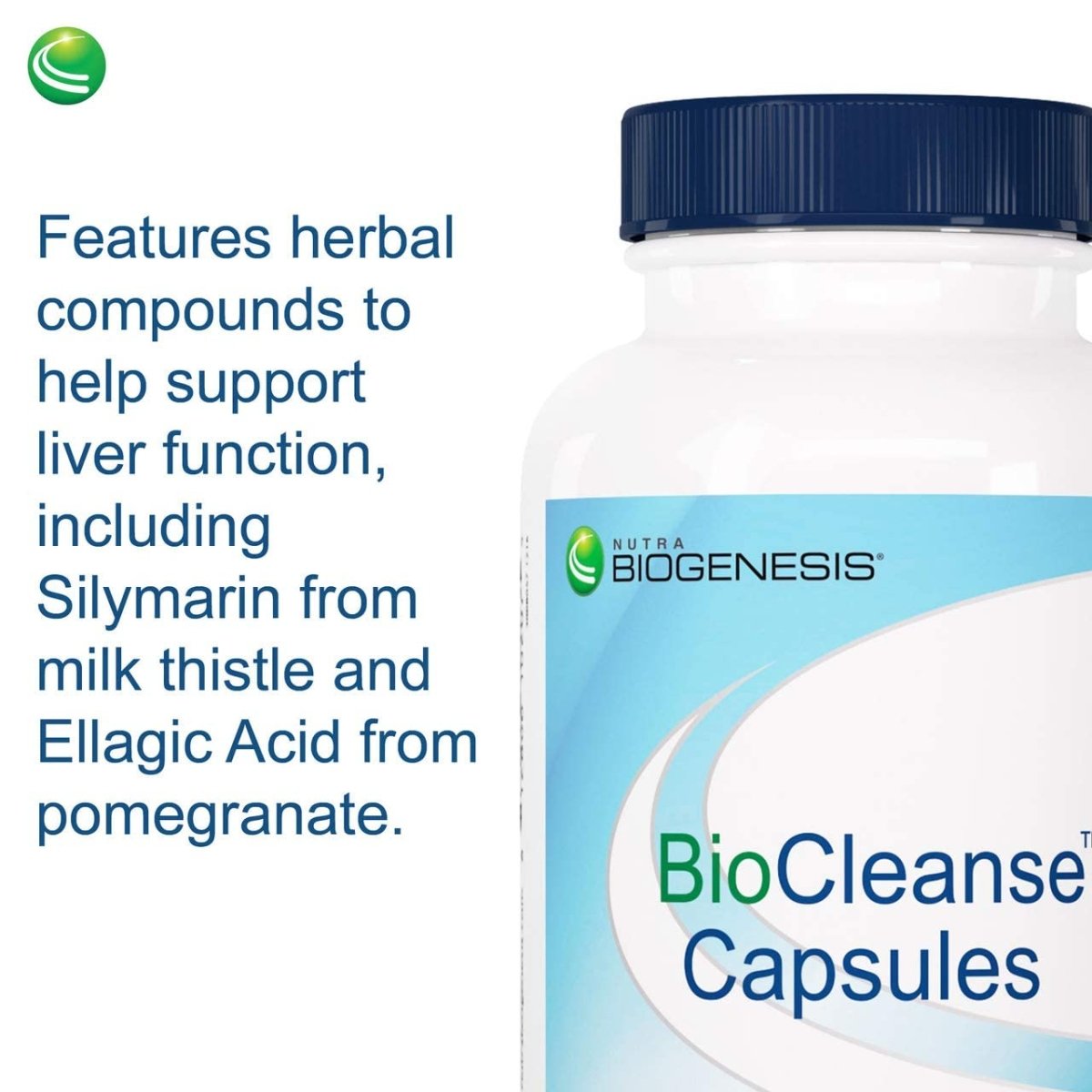 Nutra BioGenesis - BioCleanse Capsules - Milk Thistle, N-Acetyl-L-Cysteine & MSM for Liver Support - 120 Capsules