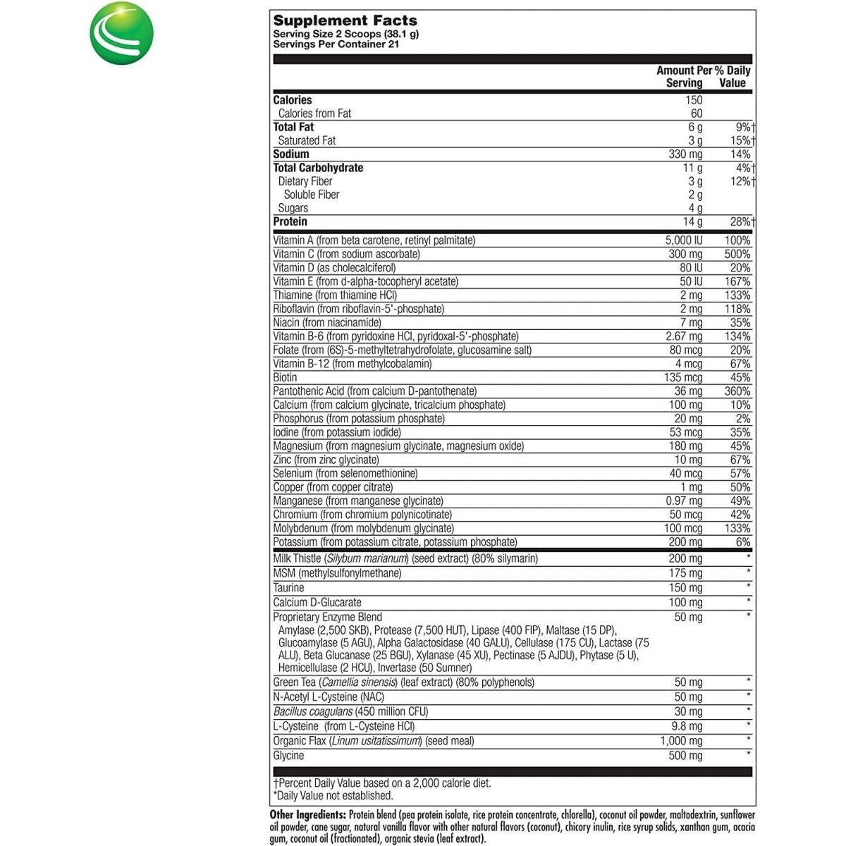 Nutra BioGenesis - BioCleanse Plus - Digestive Enzymes, Milk Thistle, and Plant Protein Blend for Digestion, Detox, and Liver Cleanse - Gluten Free, Powder - 1.9 Lb