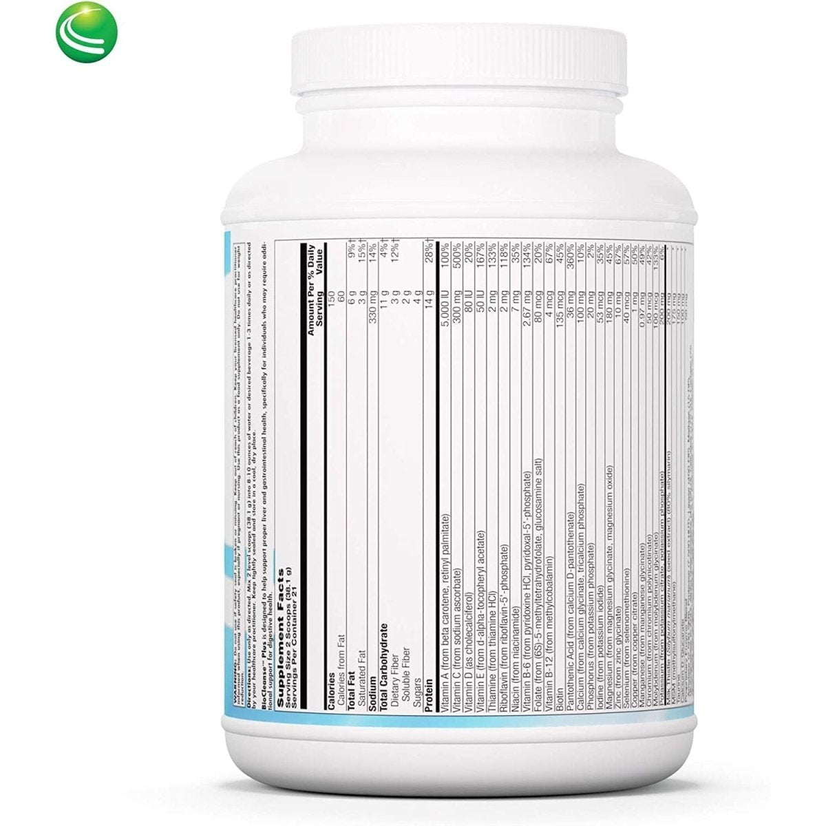 Nutra BioGenesis - BioCleanse Plus - Digestive Enzymes, Milk Thistle, and Plant Protein Blend for Digestion, Detox, and Liver Cleanse - Gluten Free, Powder - 1.9 Lb