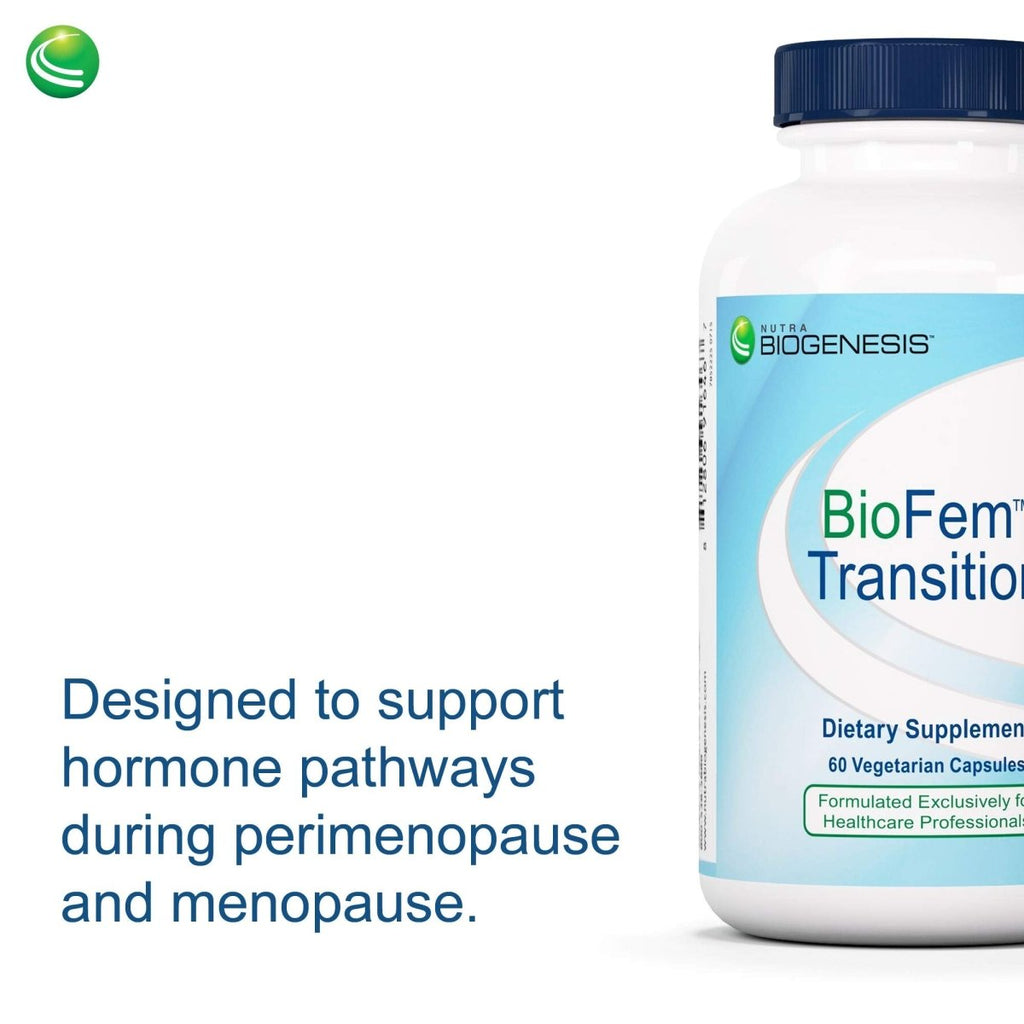 Nutra BioGenesis - BioFem Transition - DHEA, Pregnenolone, Wild Yam, and Dong Quai for Menopause Support - Gluten Free, Vegan, Non-GMO - 60 Capsules