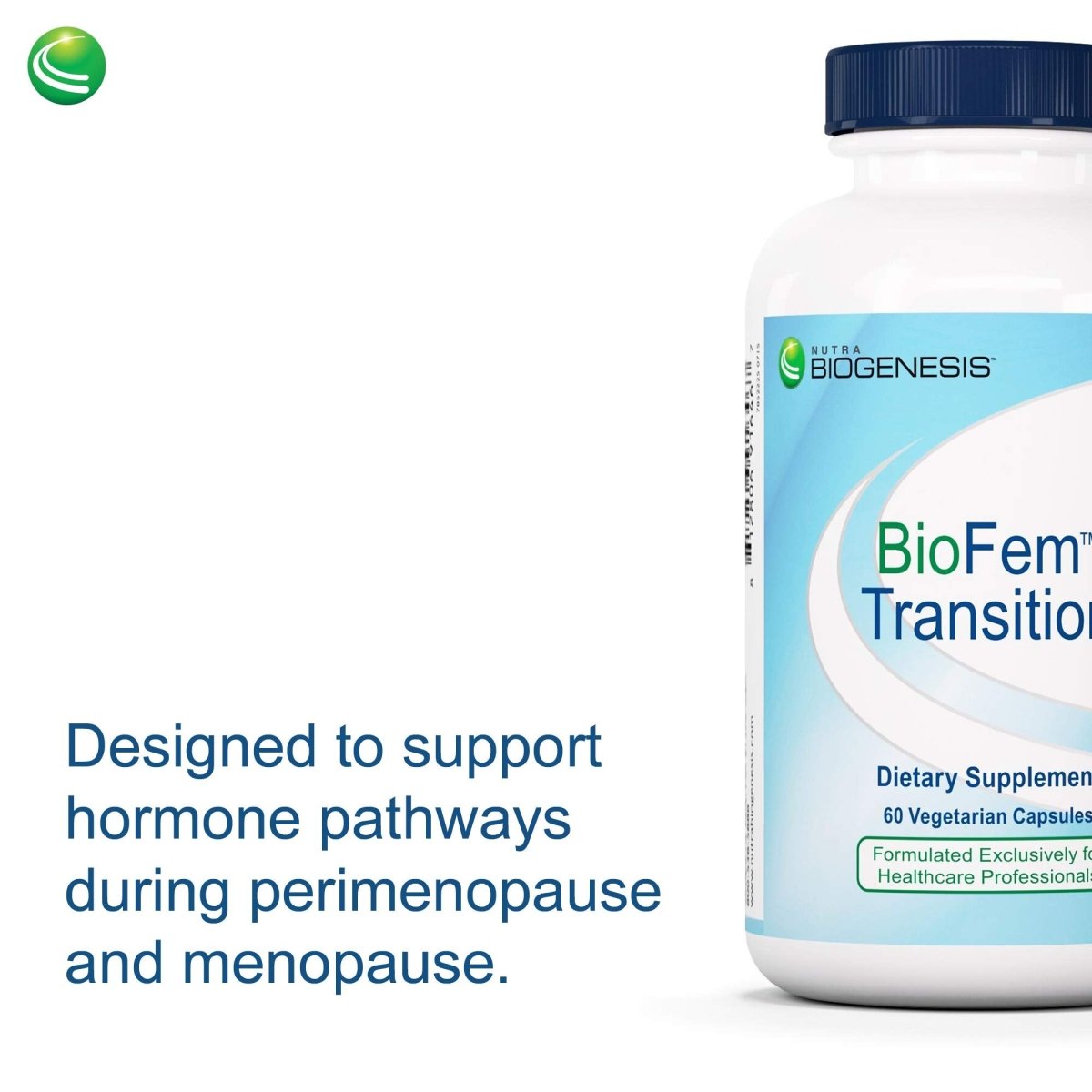Nutra BioGenesis - BioFem Transition - DHEA, Pregnenolone, Wild Yam, and Dong Quai for Menopause Support - Gluten Free, Vegan, Non-GMO - 60 Capsules