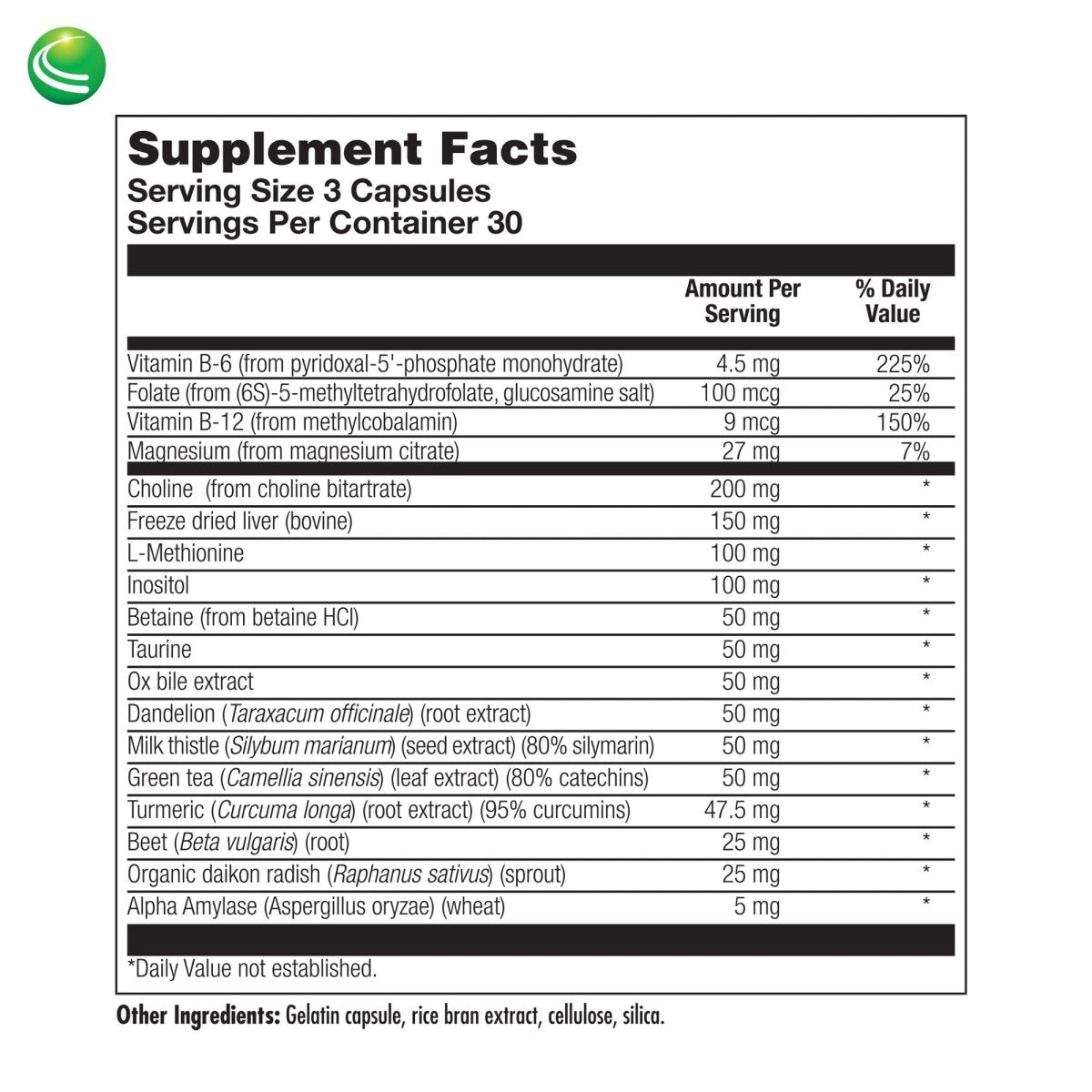 Nutra BioGenesis - BioLiv - Choline, Betaine HCl and Dandelion Root to Help Support Bile Flow, Liver Health & and Gallbladder Function - 90 Capsules
