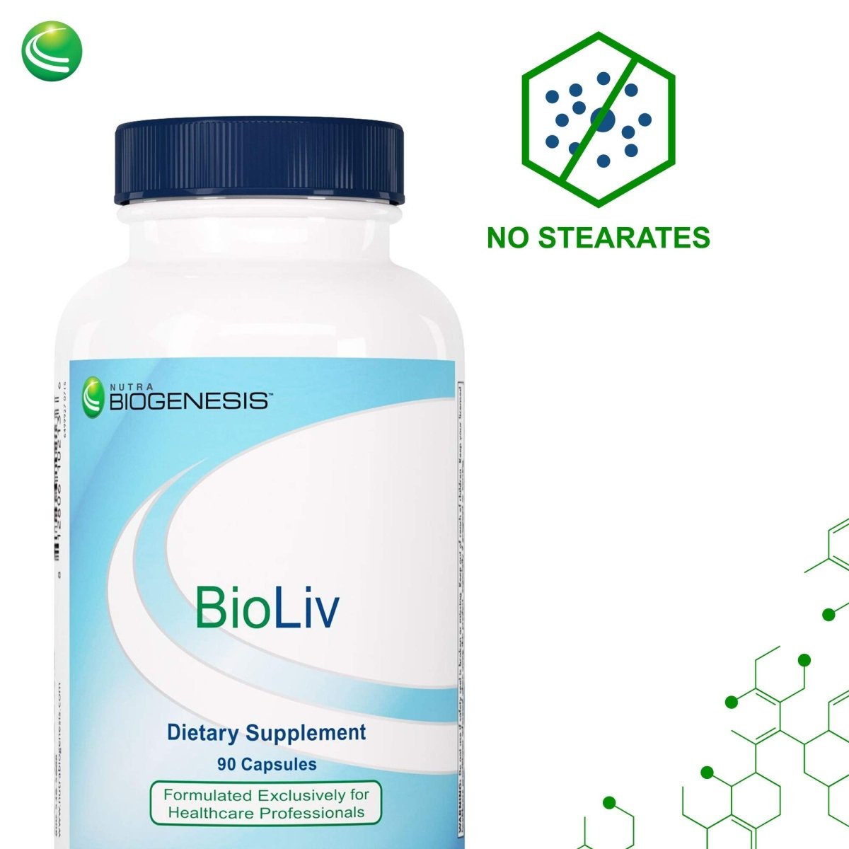 Nutra BioGenesis - BioLiv - Choline, Betaine HCl and Dandelion Root to Help Support Bile Flow, Liver Health & and Gallbladder Function - 90 Capsules