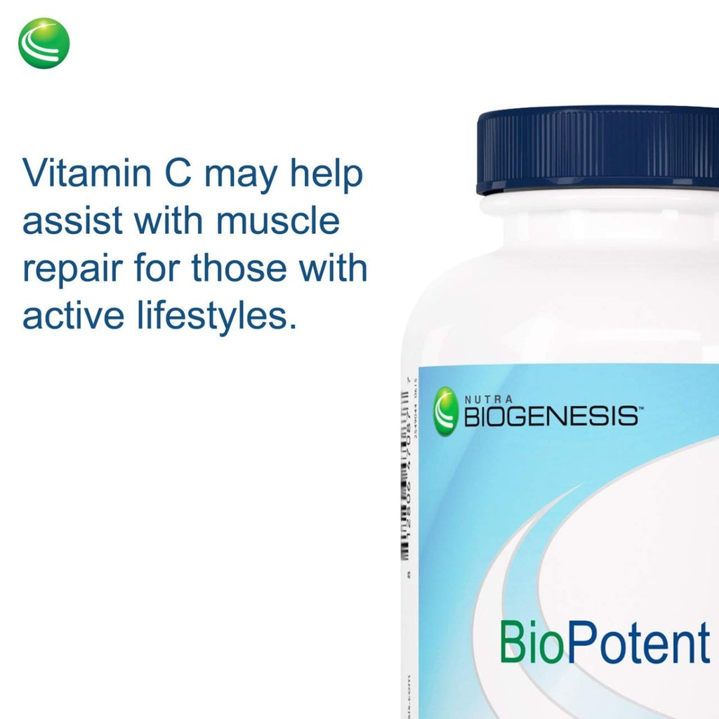 Nutra BioGenesis - BioPotent C - Vitamin C and Lemon Bioflavonoids for Immune, Musculoskeletal and Antioxidant Support - 135 Capsules