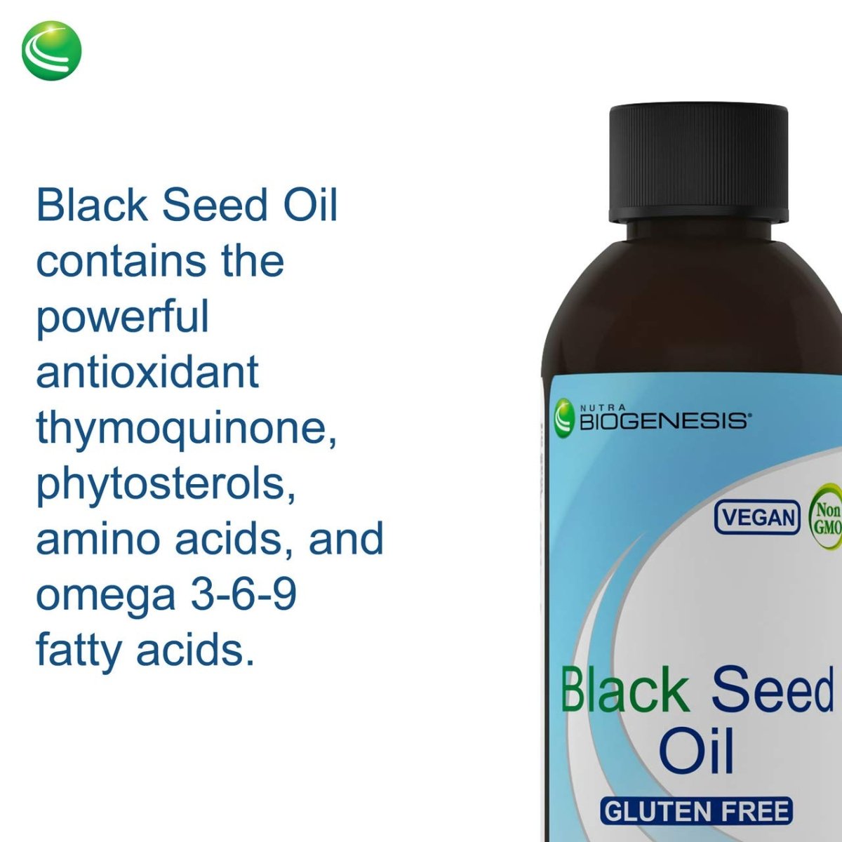 Nutra BioGenesis - Black Seed Oil - Black Cumin Seed Extract - Vegan, Gluten Free, Non-GMO - 8 Fluid Ounces