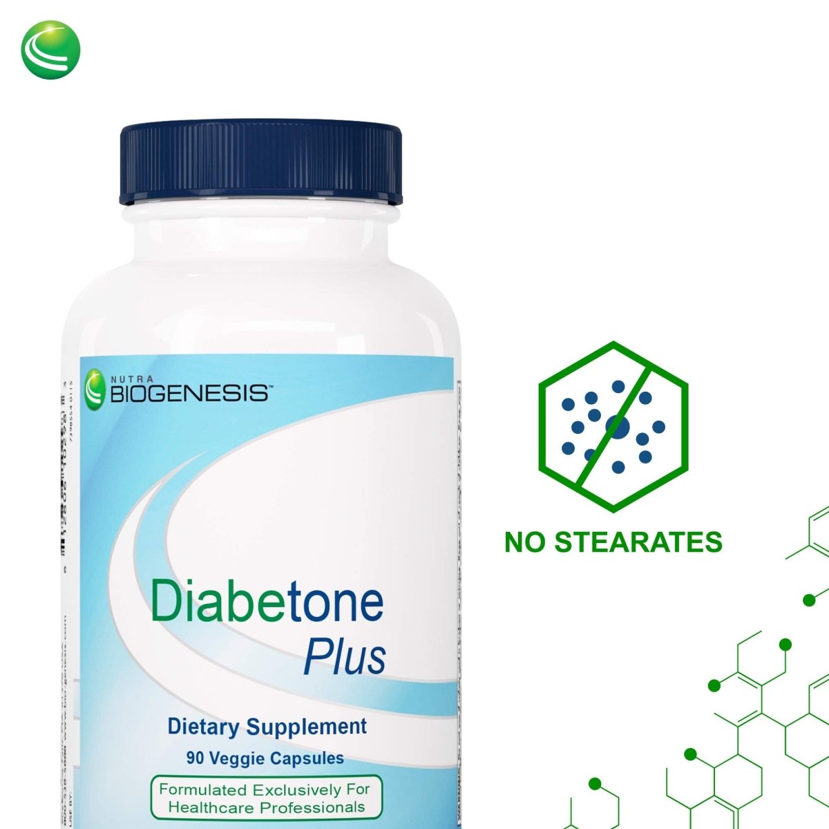 Nutra BioGenesis - Diabetone Plus - Gymnema, Bitter Melon, Biotin and Chromium to Help Support Metabolic Balance - 90 Capsules 10298