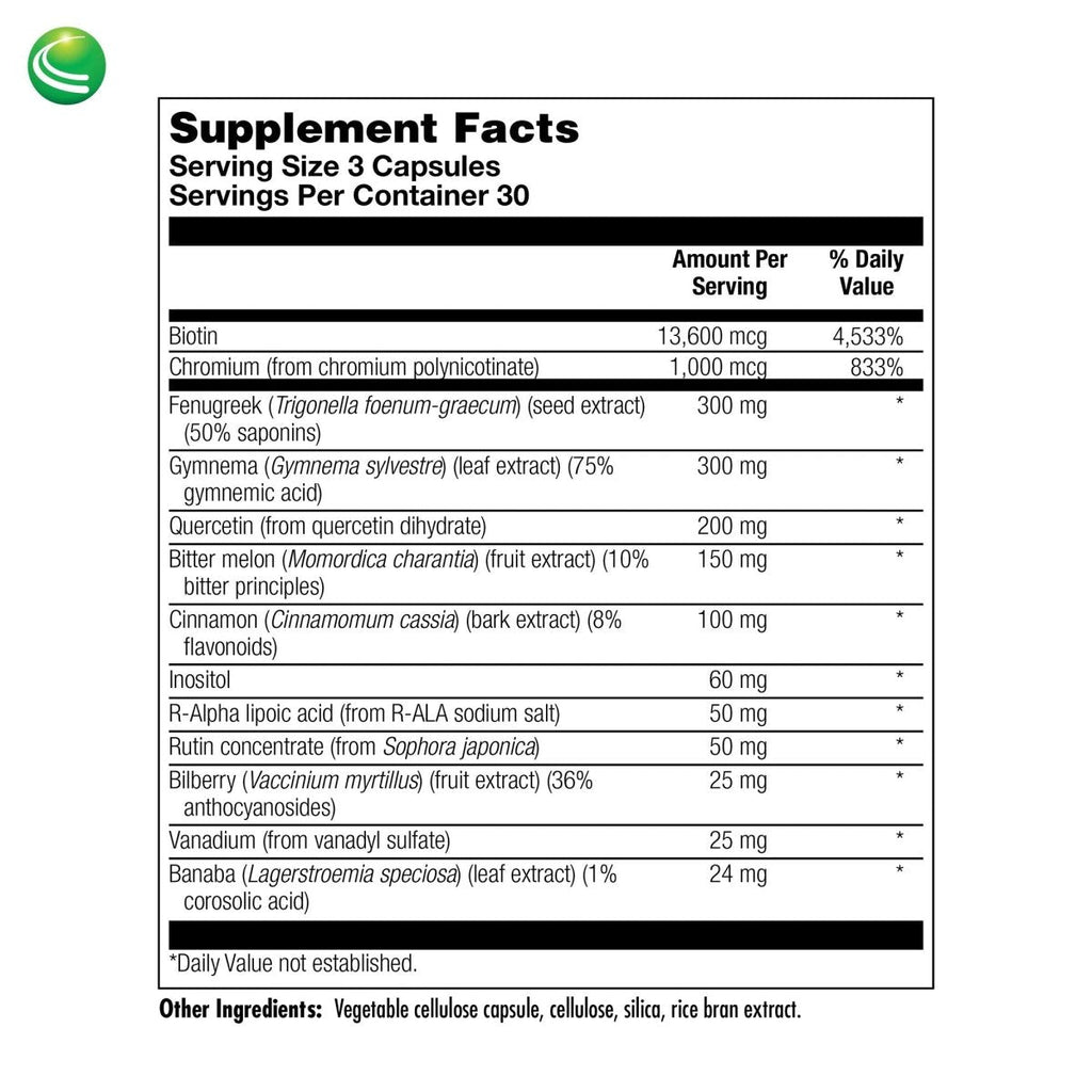 Nutra BioGenesis - Diabetone Plus - Gymnema, Bitter Melon, Biotin and Chromium to Help Support Metabolic Balance - 90 Capsules 10298