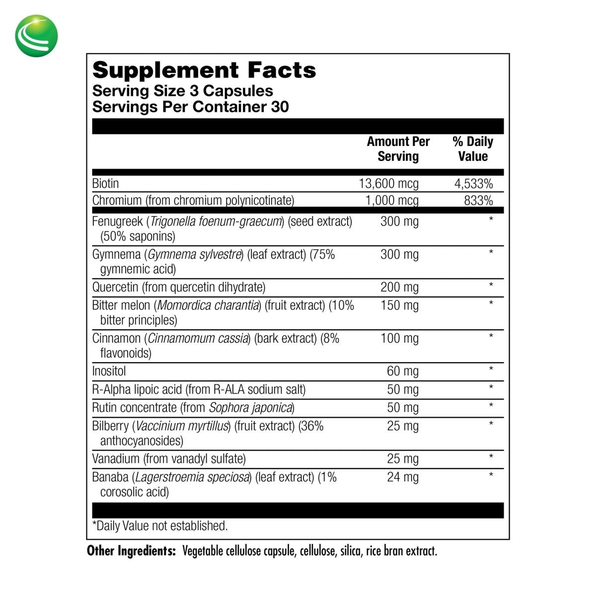 Nutra BioGenesis - Diabetone Plus - Gymnema, Bitter Melon, Biotin and Chromium to Help Support Metabolic Balance - 90 Capsules 10298