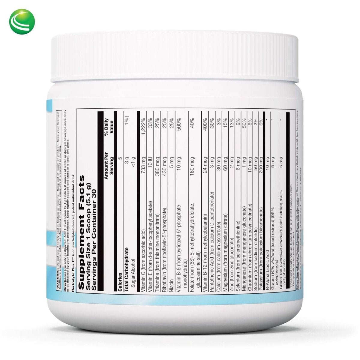 Nutra BioGenesis - Electrolyte Plus C - Delicious Electrolyte Powder with Trace Minerals, Vitamins & Herbal Antioxidants - Gluten Free - 154.2 g