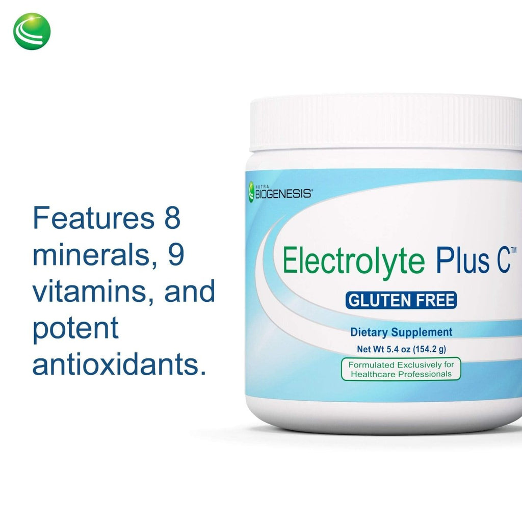 Nutra BioGenesis - Electrolyte Plus C - Delicious Electrolyte Powder with Trace Minerals, Vitamins & Herbal Antioxidants - Gluten Free - 154.2 g