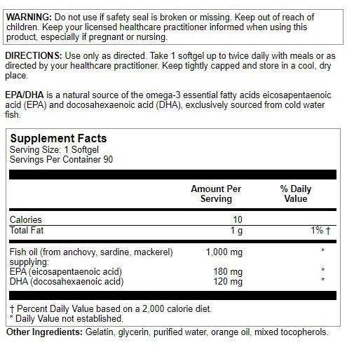 Nutra BioGenesis - EPA/DHA - Omega-3 to Help Support Brain & Heart Health - 90 Capsules