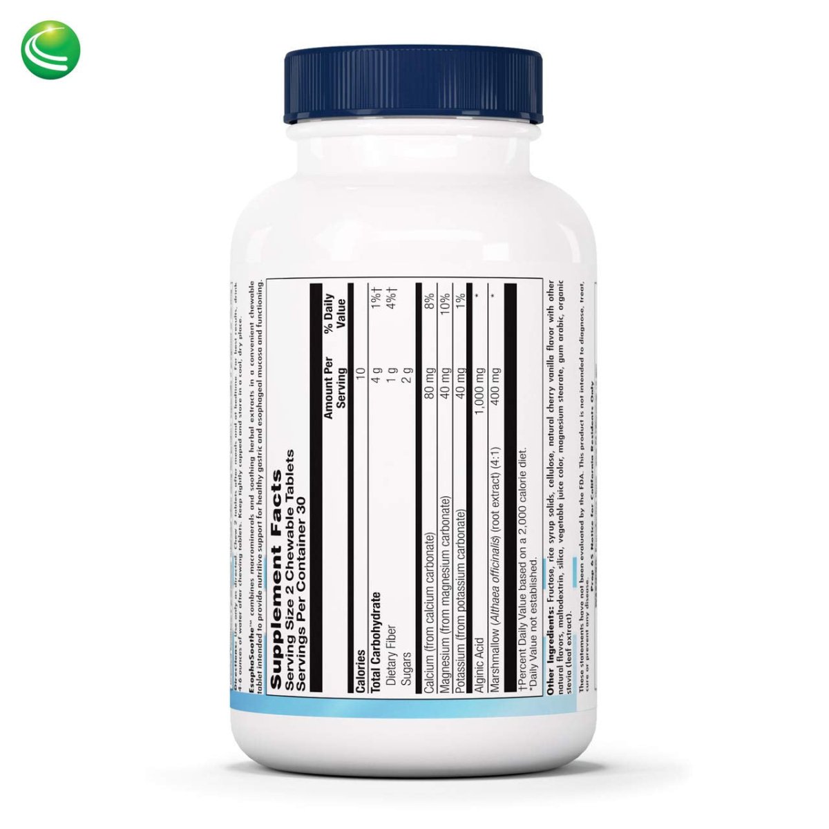 Nutra BioGenesis - EsophaSoothe Chewable Tablets - Cherry Vanilla Flavor, Gluten Free - 60 Chewable Tablets