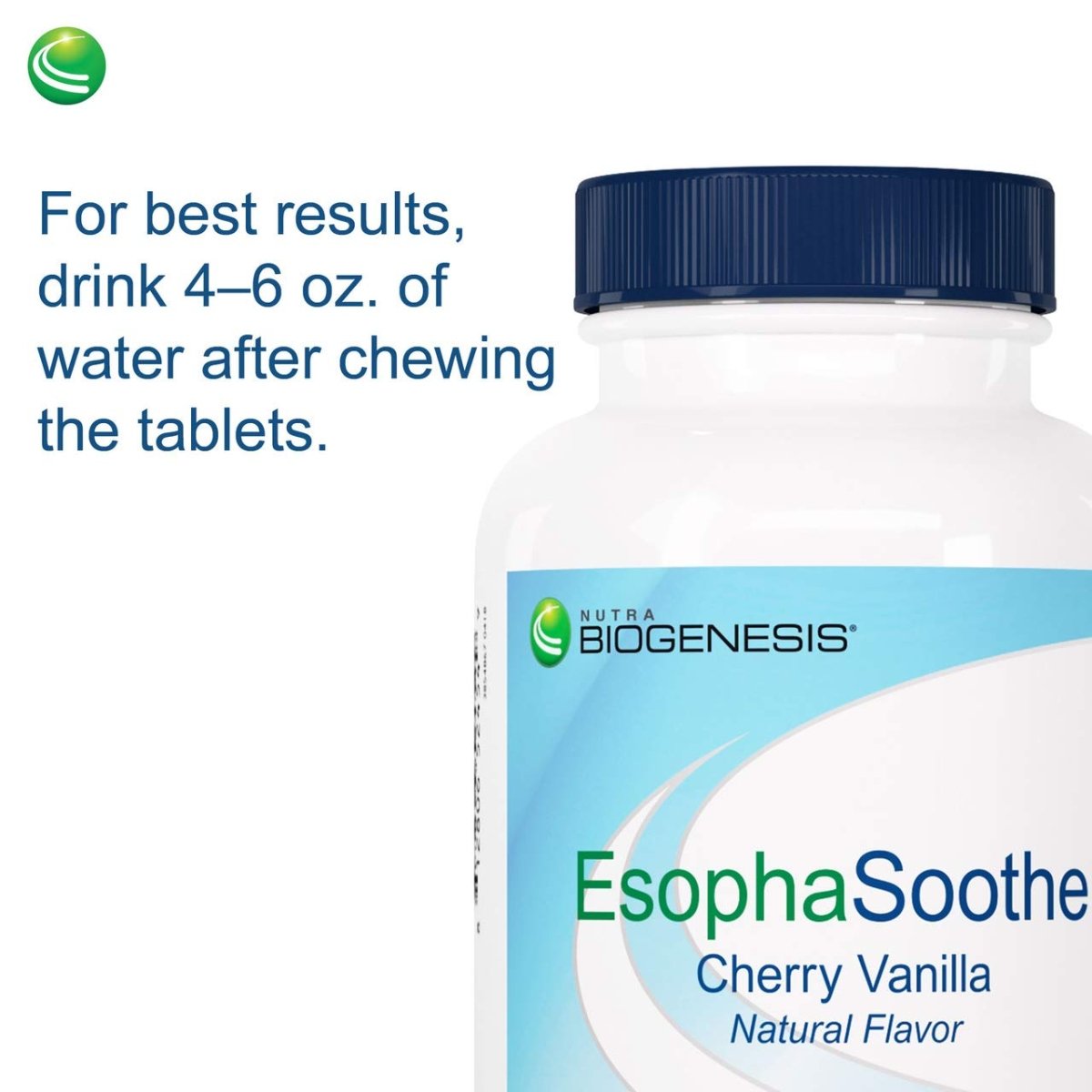 Nutra BioGenesis - EsophaSoothe Chewable Tablets - Cherry Vanilla Flavor, Gluten Free - 60 Chewable Tablets
