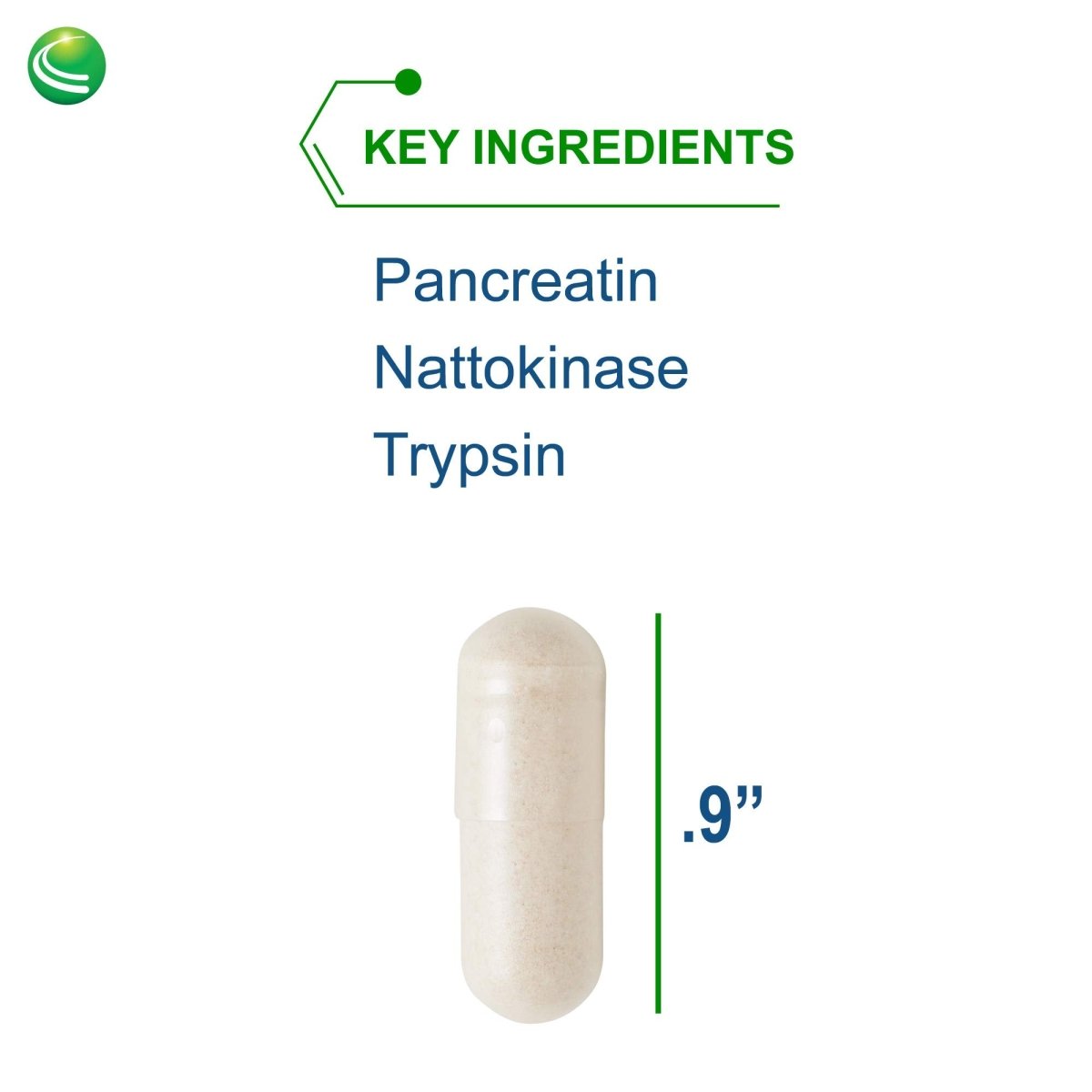 Nutra BioGenesis - InflamaZyme - Pancreatin, Nattokinase and Trypsin to Help Support Healthy Immune Response, Joints and GI Tract - Gluten Free - 90 Capsules