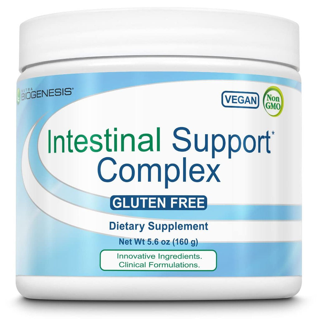 Nutra BioGenesis - Intestinal Support Complex - Slippery Elm, DGL, Marshmallow & L-Glutamine for Intestinal Support - Gluten Free, Vegan, Non-GMO - 160 g