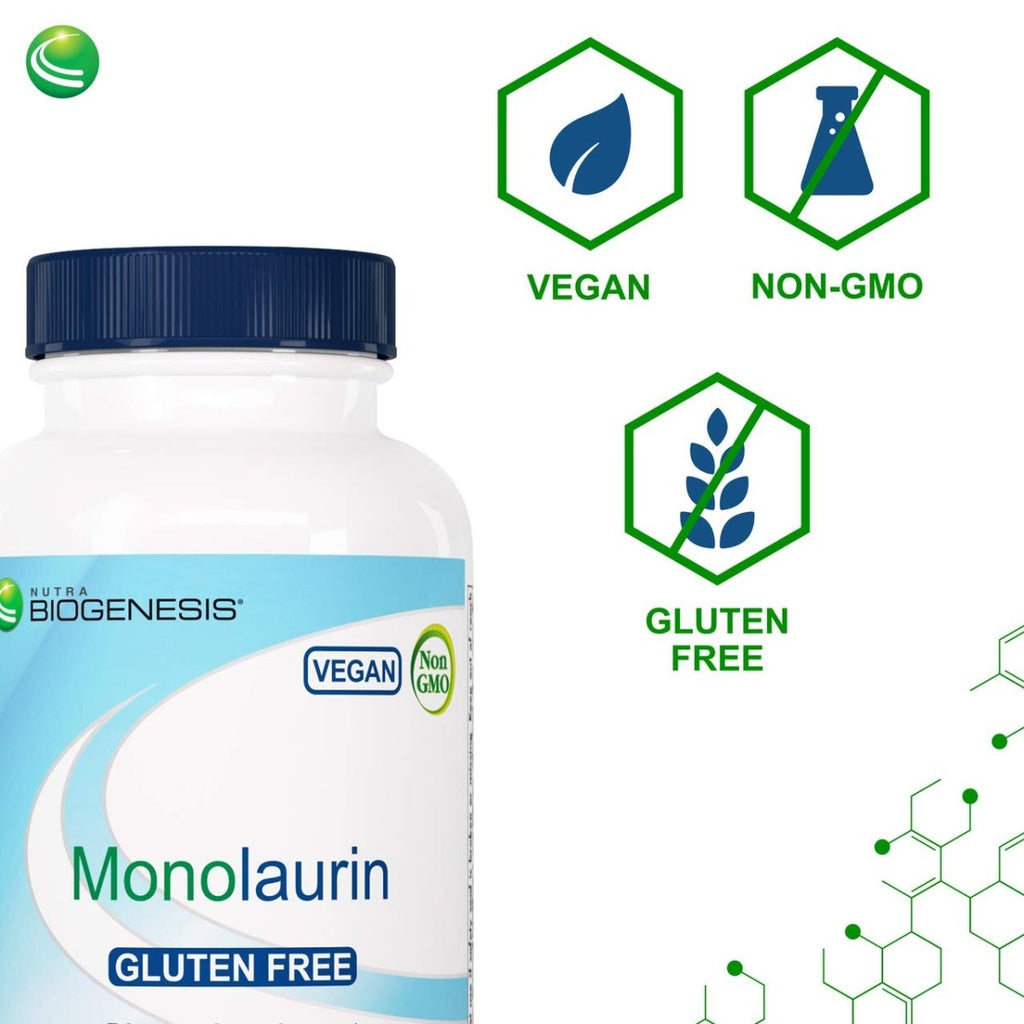 Nutra BioGenesis - Monolaurin - Vegan, Gluten Free, Non-GMO - 120 Capsules