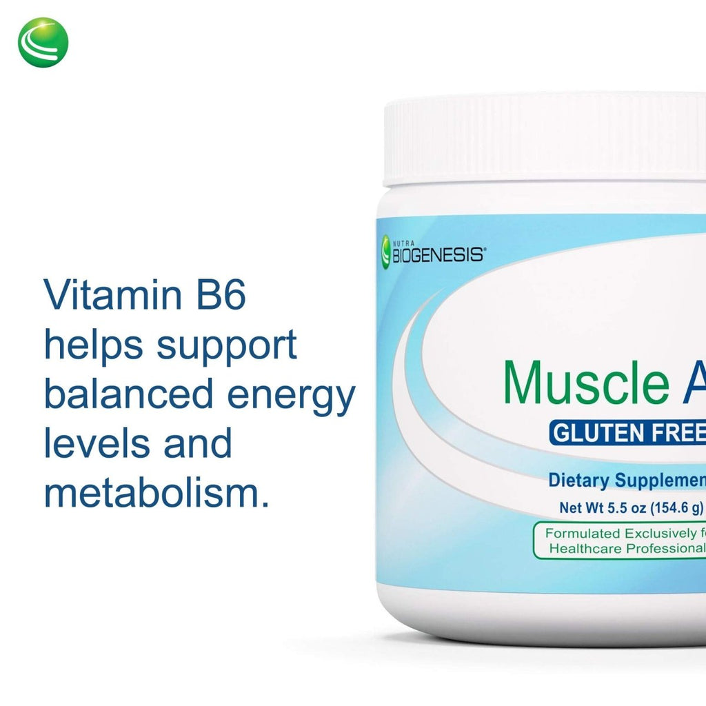 Nutra BioGenesis - Muscle Aid - Malic Acid, B Vitamins, Amino Acids and Electrolytes for Cellular Energy & Muscle Support - Gluten Free - 153 g