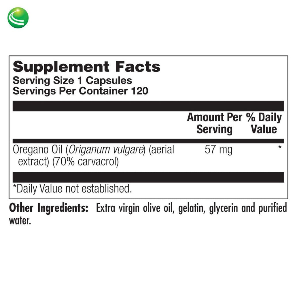 Nutra BioGenesis - Oregano Oil - Breathing and Digestive Support - 120 Capsules  10262
