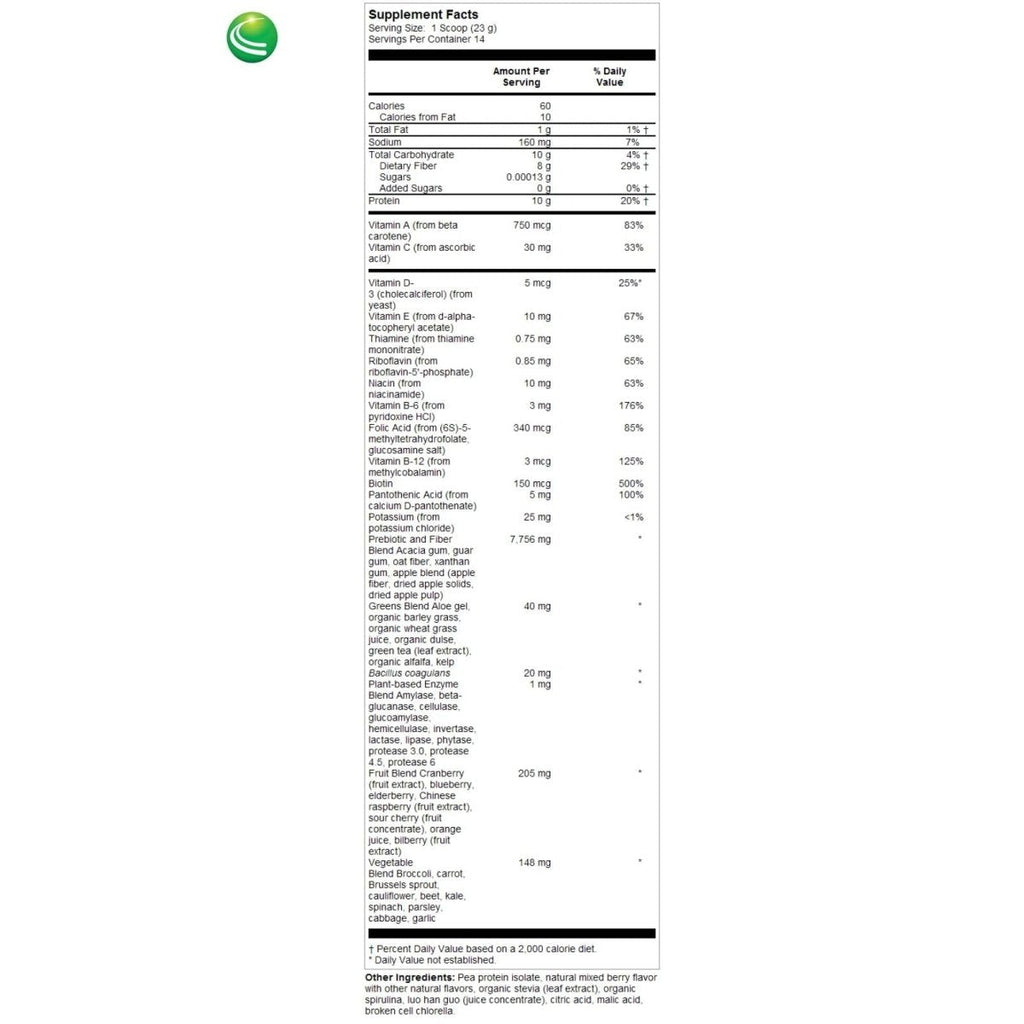 Nutra BioGenesis - Premiere Greens Multi - Superfood Protein, Fiber, Antioxidant, and Essential Nutrient Powder Supplement - 322 g