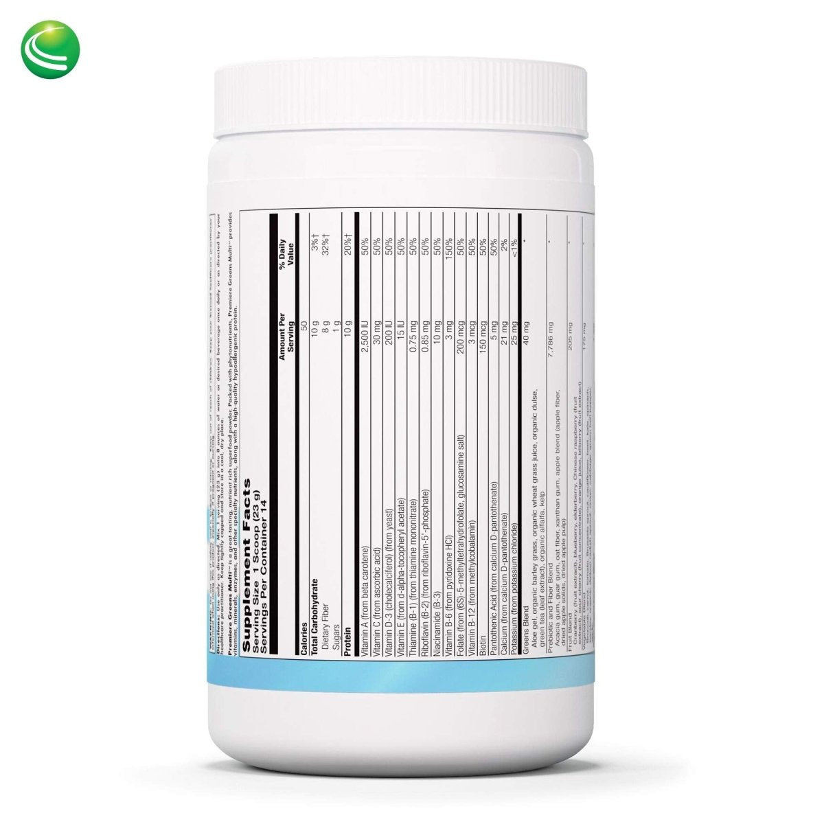 Nutra BioGenesis - Premiere Greens Multi - Superfood Protein, Fiber, Antioxidant, and Essential Nutrient Powder Supplement - 322 g