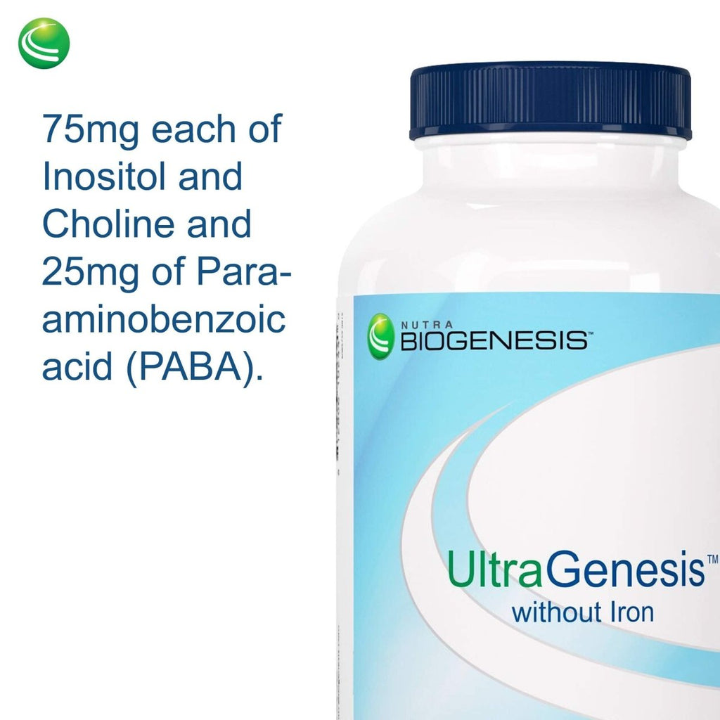 Nutra BioGenesis - Ultra Genesis Without Iron, 180 Capsules