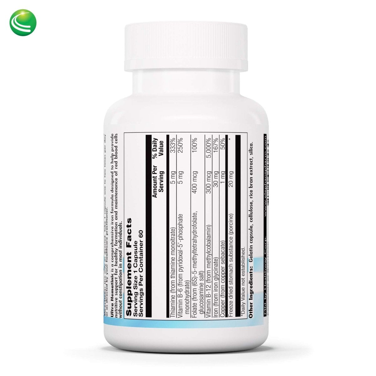 Nutra BioGenesis - Ultra Hematinic -, RBC Support and Energy - 60 Capsules 13576