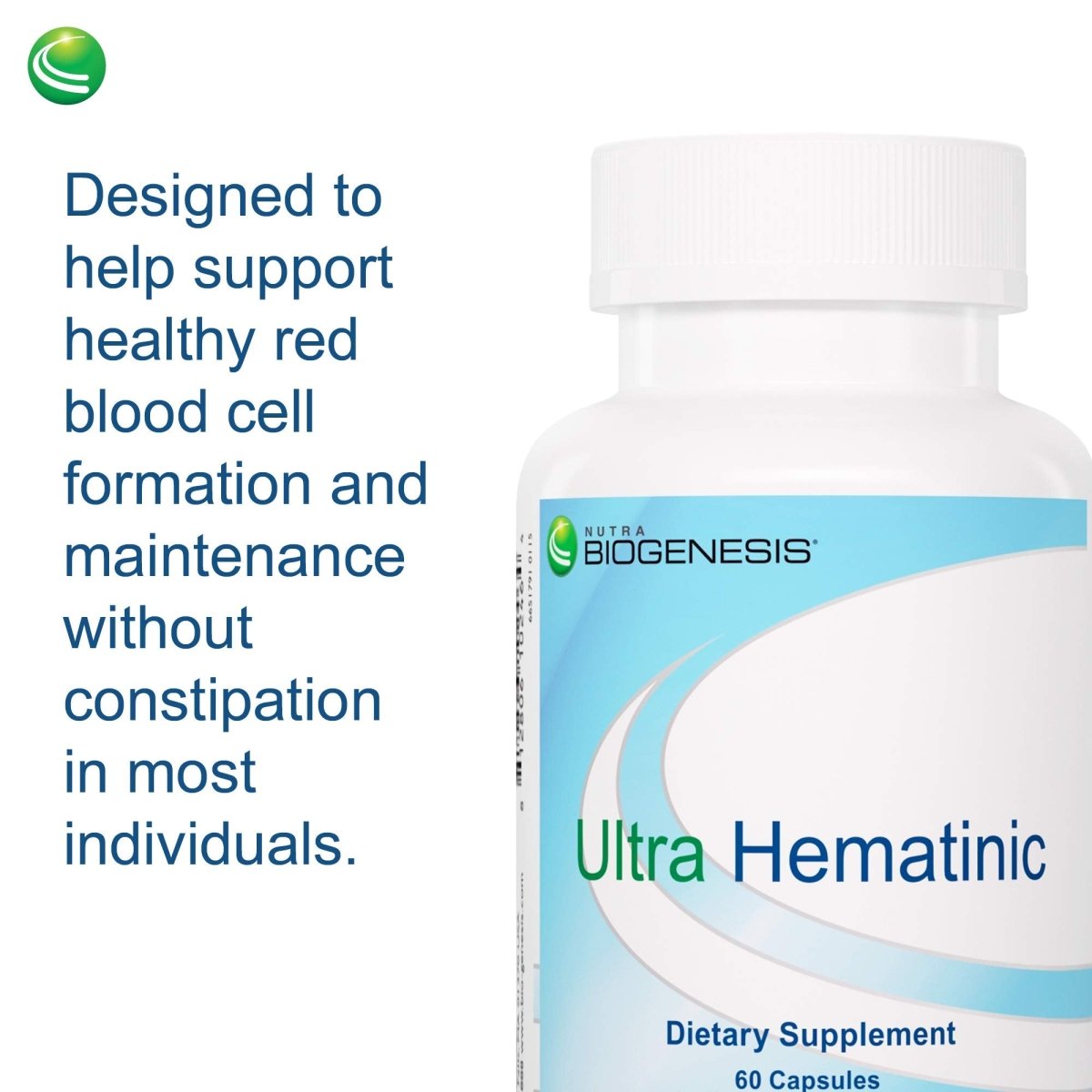 Nutra BioGenesis - Ultra Hematinic -, RBC Support and Energy - 60 Capsules 13576