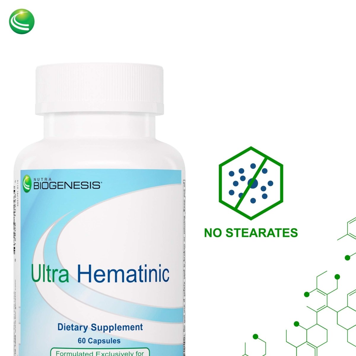 Nutra BioGenesis - Ultra Hematinic -, RBC Support and Energy - 60 Capsules 13576