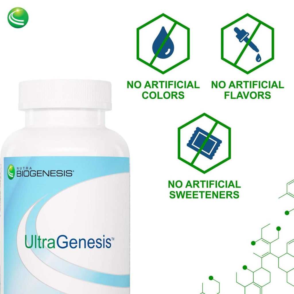Nutra BioGenesis - UltraGenesis - Comprehensive Bioavailable Hypoallergenic Multivitamin Capsules - 180 Capsules