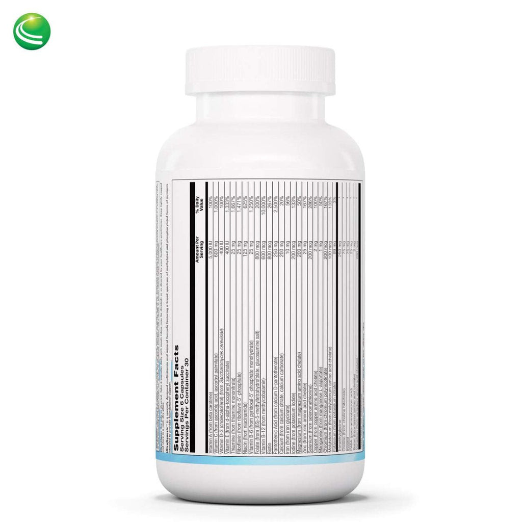 Nutra BioGenesis - UltraGenesis - Comprehensive Bioavailable Hypoallergenic Multivitamin Capsules - 180 Capsules
