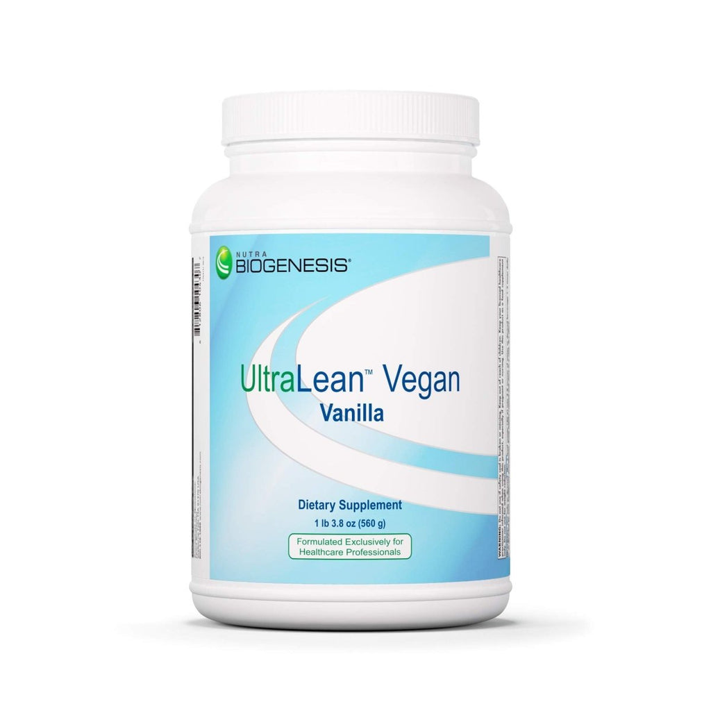 Nutra BioGenesis - UltraLean Vegan Vanilla - Functional Food Shake, Powdered Nutritional Beverage, Plant Based Protein Supplement - 1.2 Lb